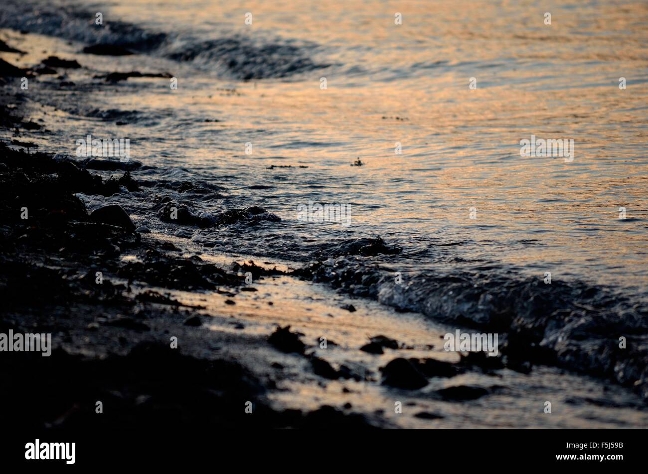 Sea sunset waves hitting hi-res stock photography and images - Alamy