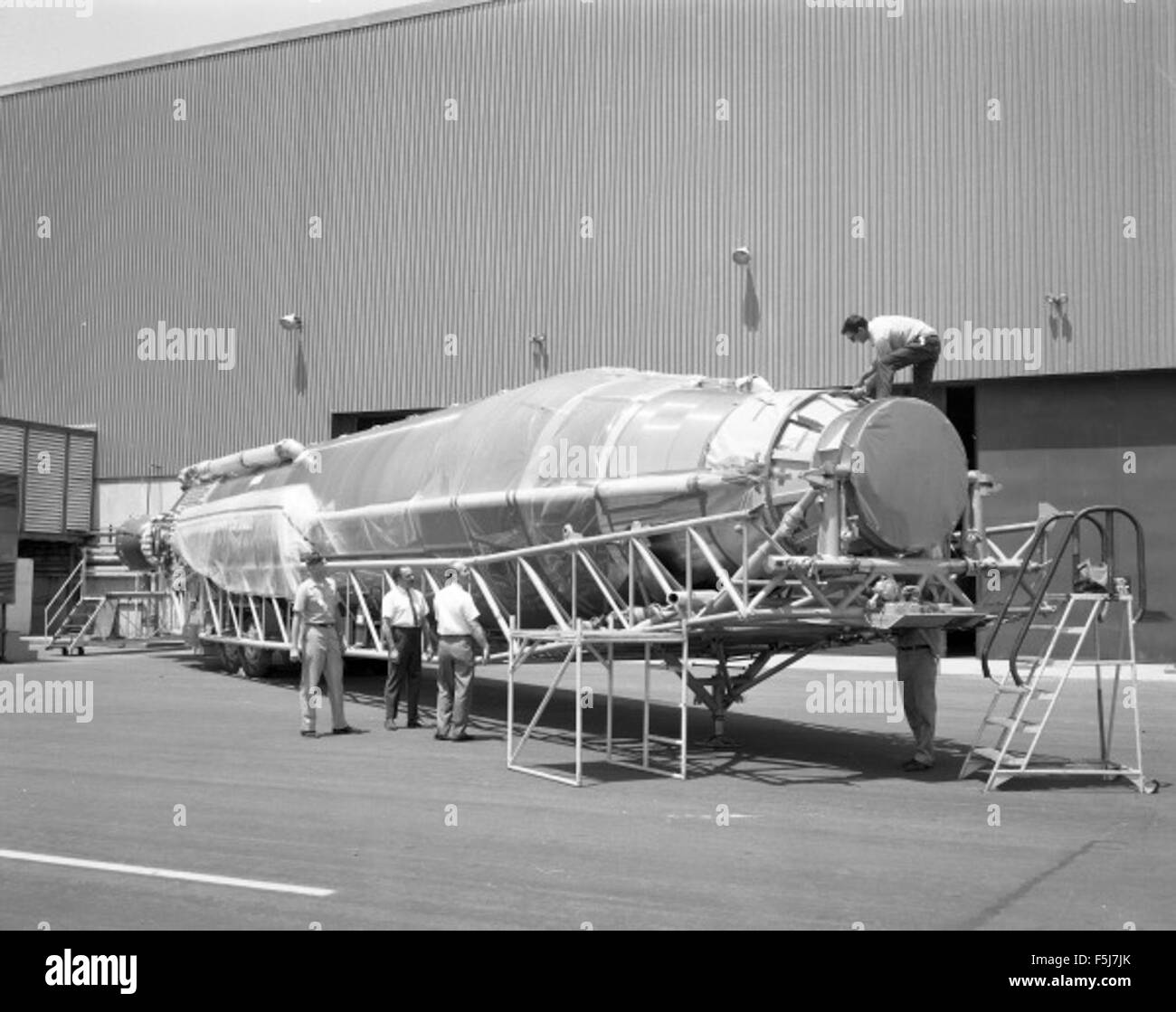 Rocket Up Rolie This image from the Atlas Collection shows an Atlas rocket, emphasizing ...