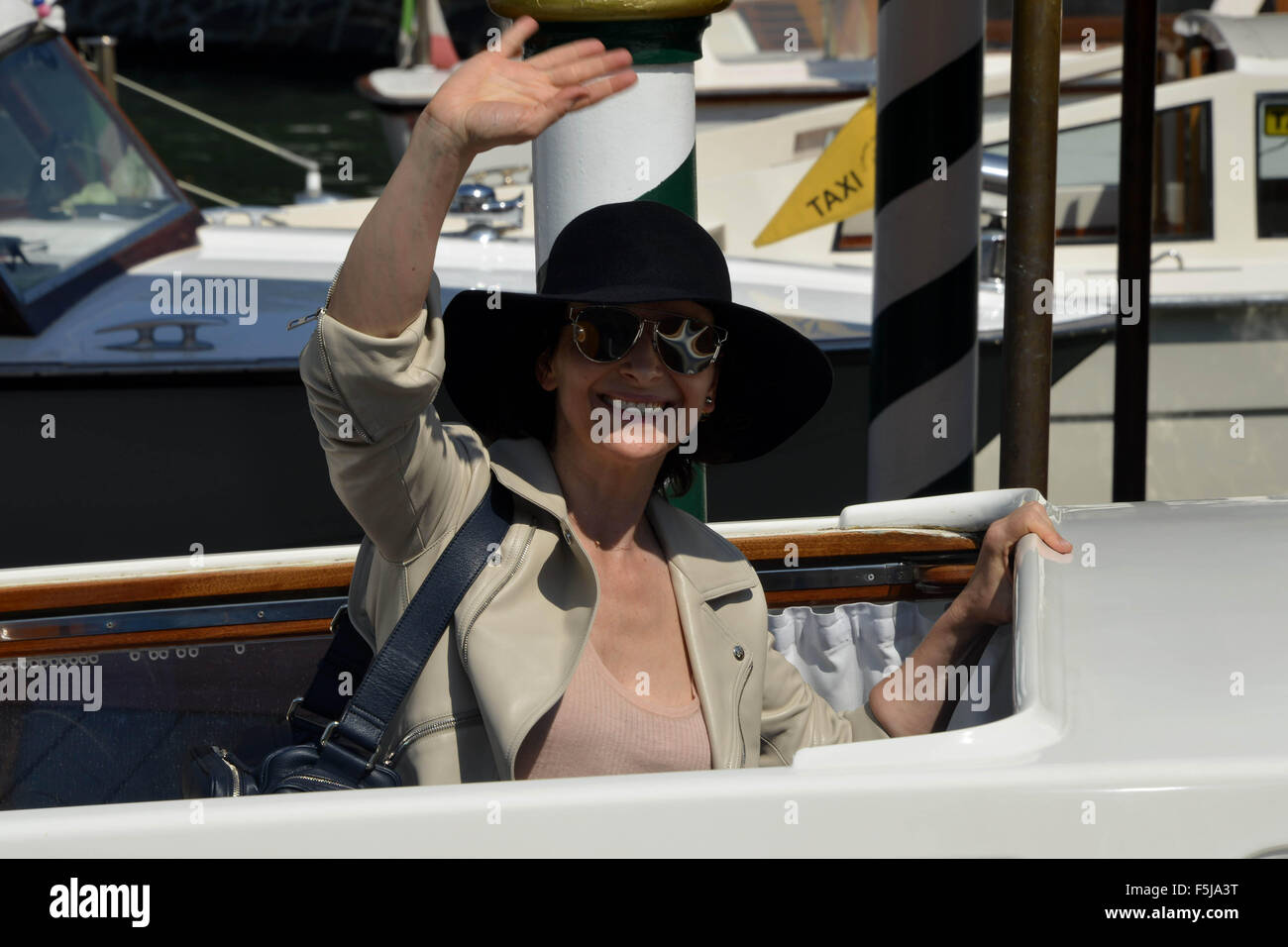 72nd Venice Film Festival - Celebrity Sightings  Featuring: Juliette Binoche Where: Venice, Italy When: 04 Sep 2015 Stock Photo