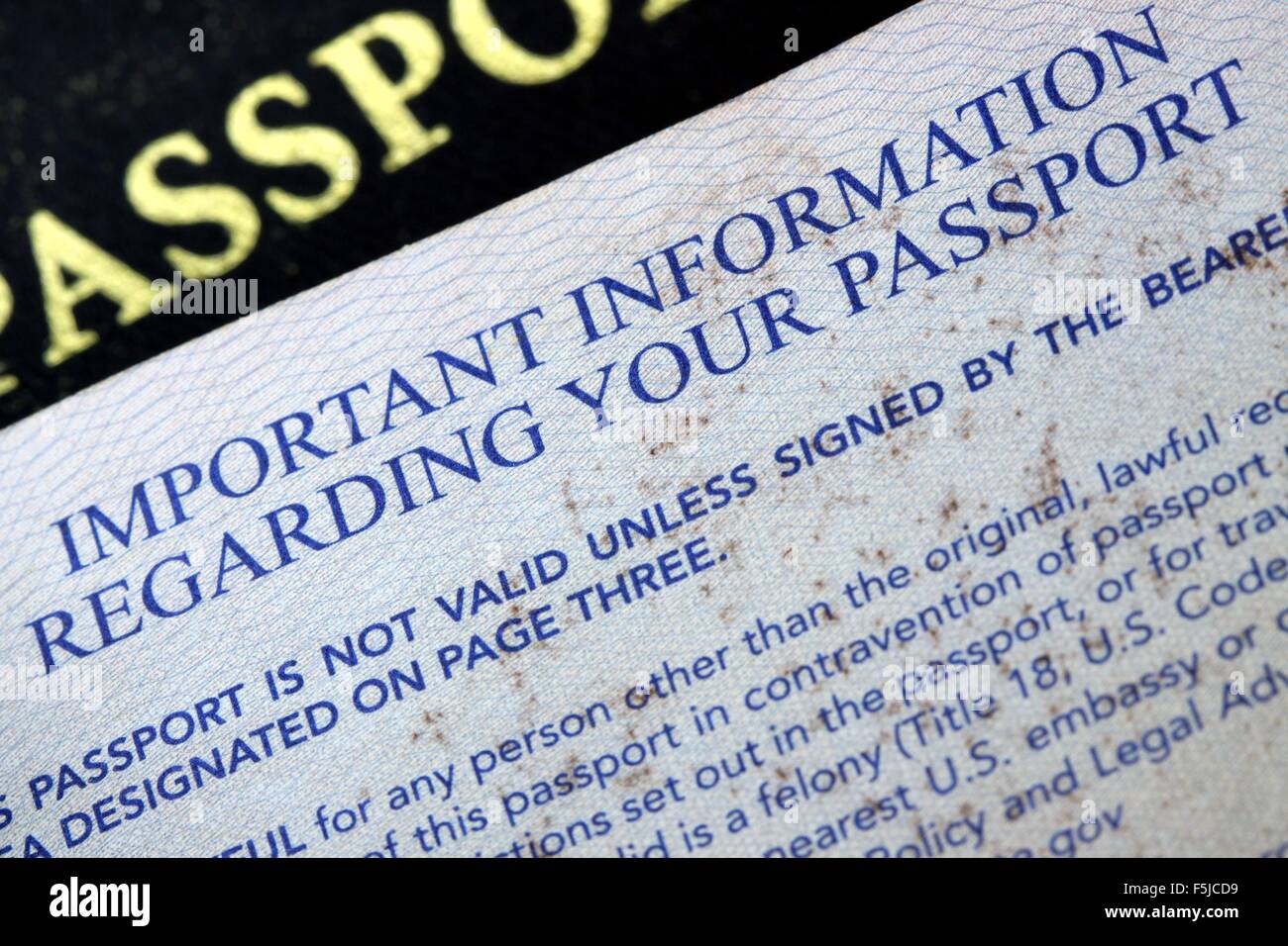 USA Passport travel documents Stock Photo Alamy