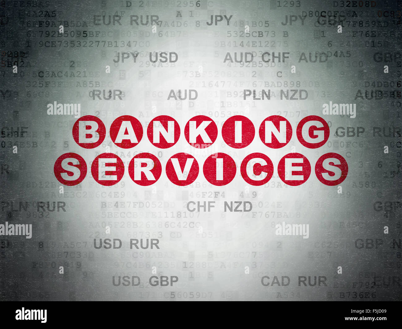 Banking concept: Banking Services on Digital Paper background Stock ...