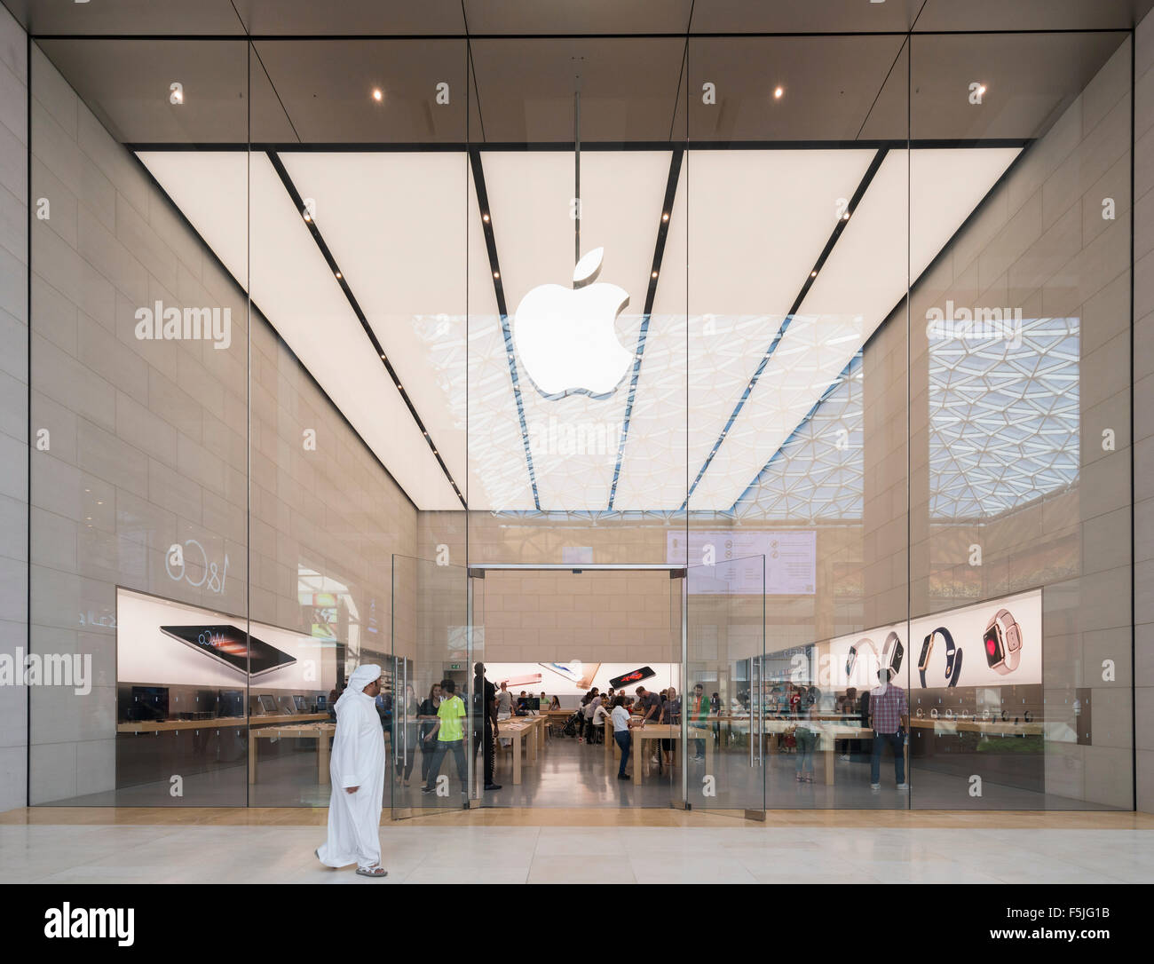 New Apple store in Yas Mall in Abu Dhabi United Arab Emirates Stock Photo