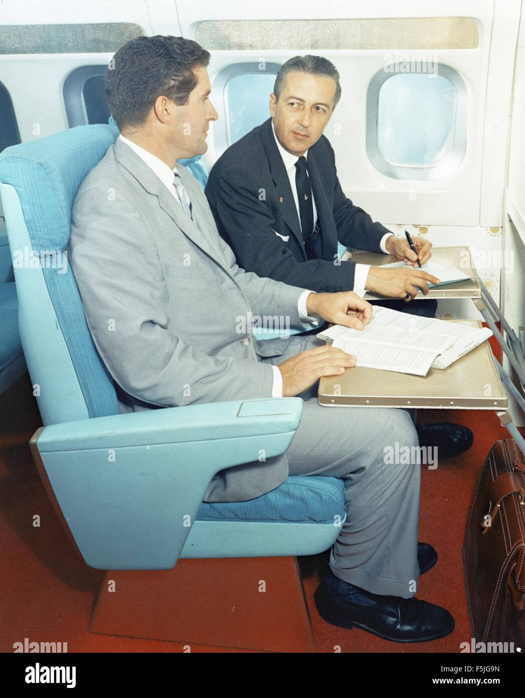 Convair 880 082-59 mock-up interior 1959 Stock Photo