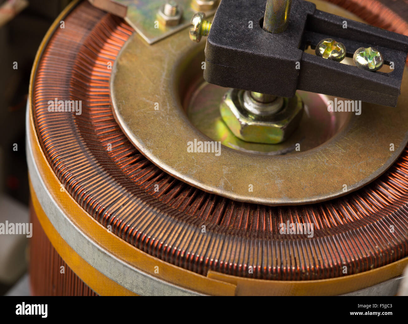 Closeup of copper inductor in electrical transformer Stock Photo Alamy