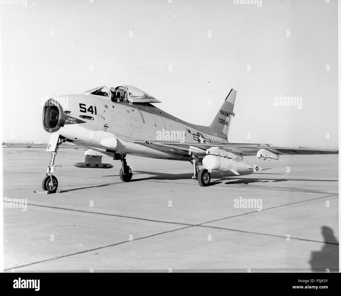 North American Fury FJ-4B with MK-105 US Navy photo Stock Photo - Alamy