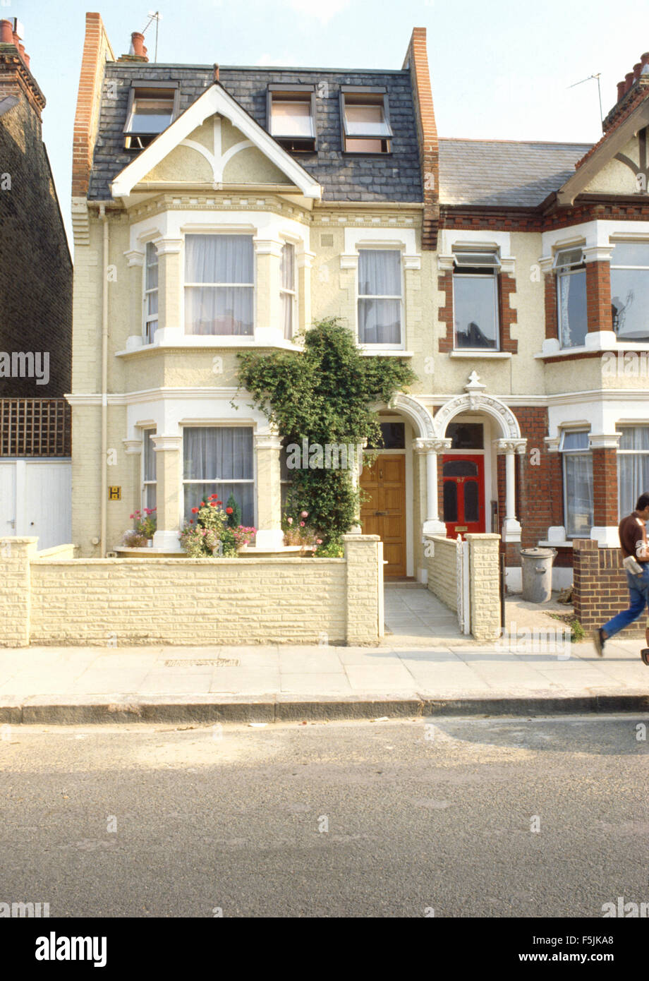Exterior of an Edwardian semi-detached townhouse with a loft conversion