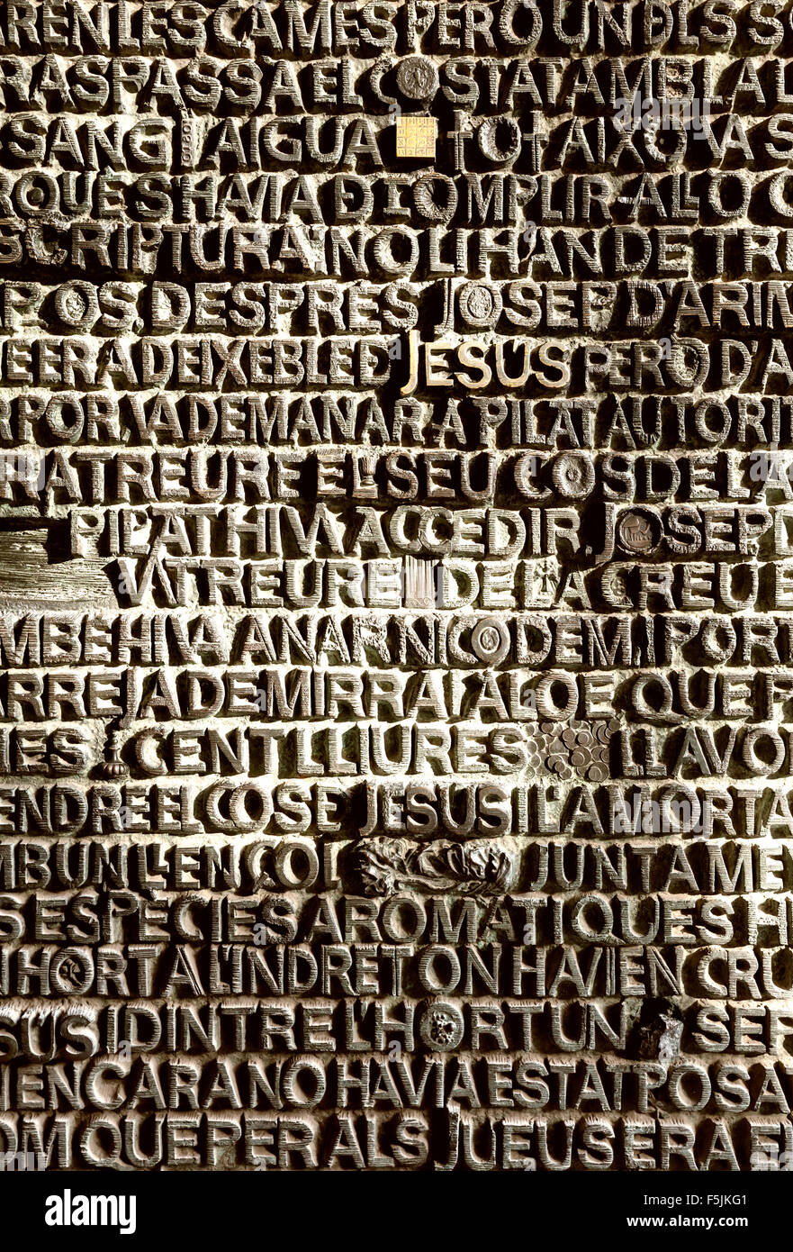 Gospel on the wall. Background or texture Stock Photo