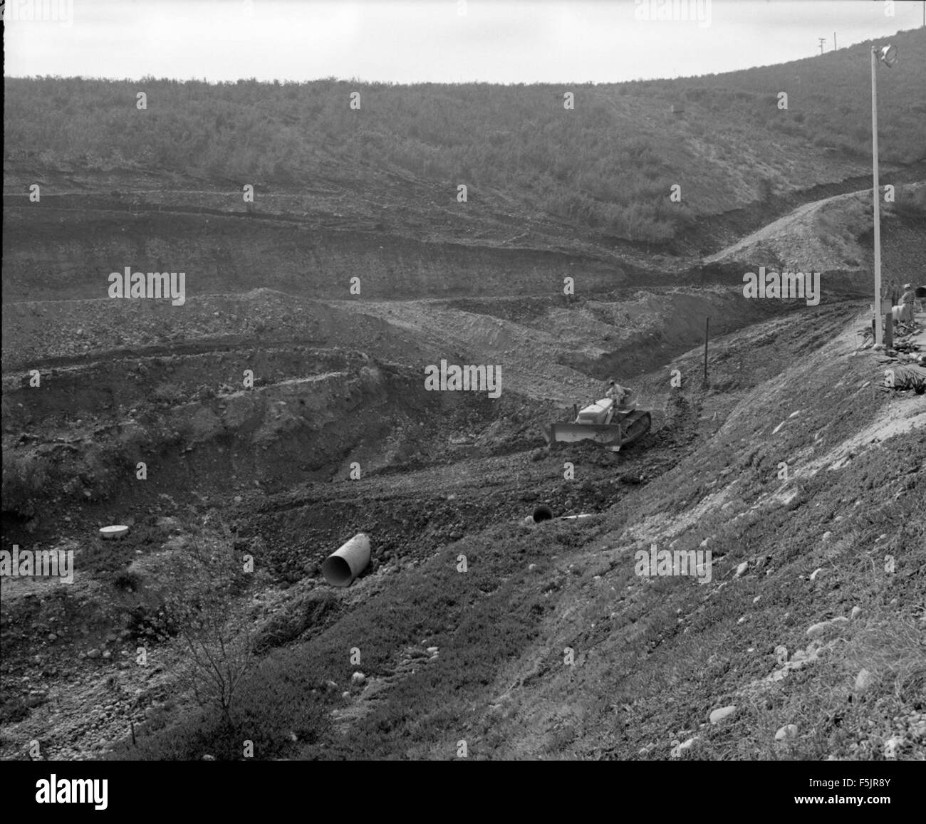 Sycamore Canyon  Details Filling Drainage Ditch at S-1 Date Stock Photo