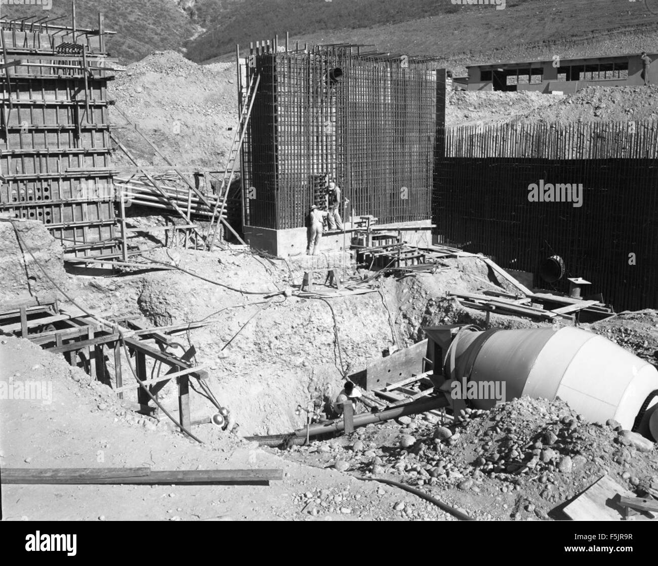 Sycamore Canyon  Model 7; Pouring Concrete at S-2 area; Stock Photo