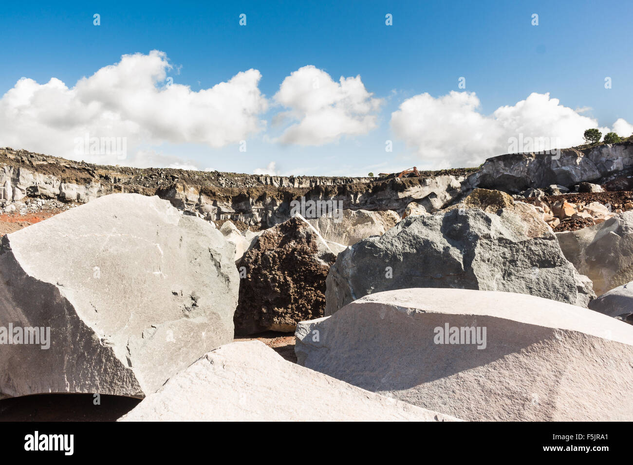 Volcanic Rocks Quarry The volcanic rocks in a sicilian quarry Stock Photo - Alamy