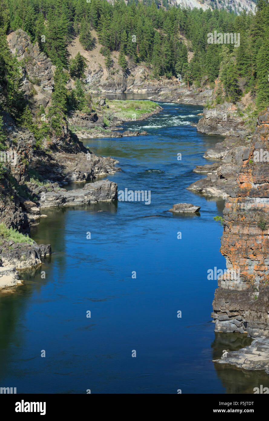 alberton on the clark fork river near alberton, montana Stock