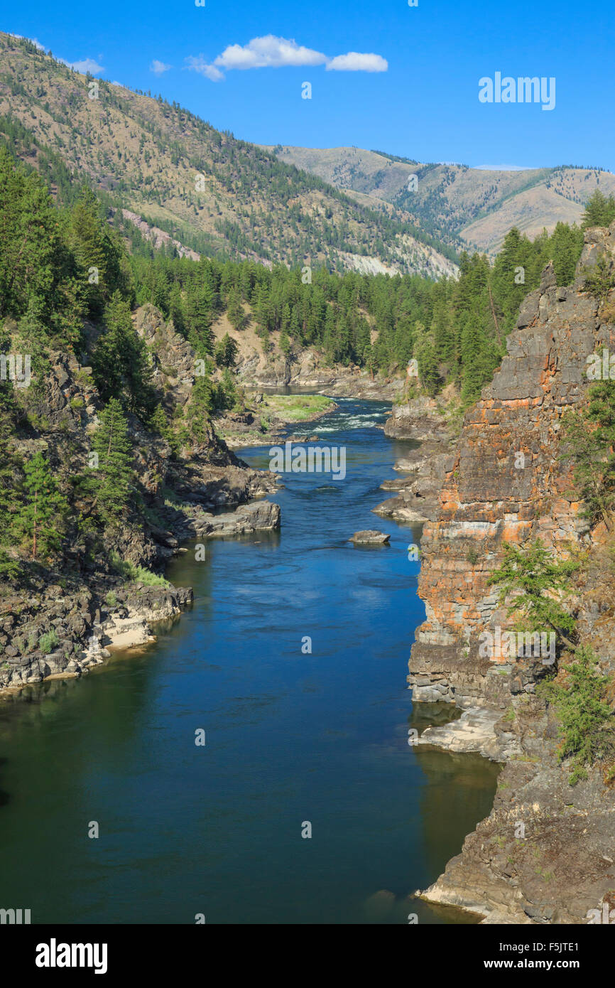 alberton gorge on the clark fork river near alberton, montana Stock Photo