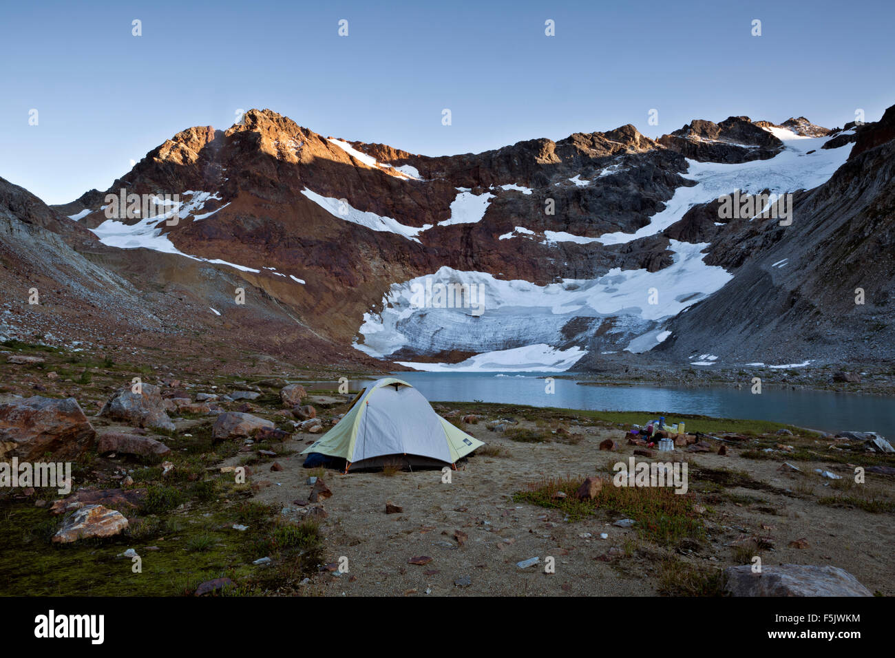 WASHINGTON Evening at campsite in Upper Lyman Lake Basin below Red
