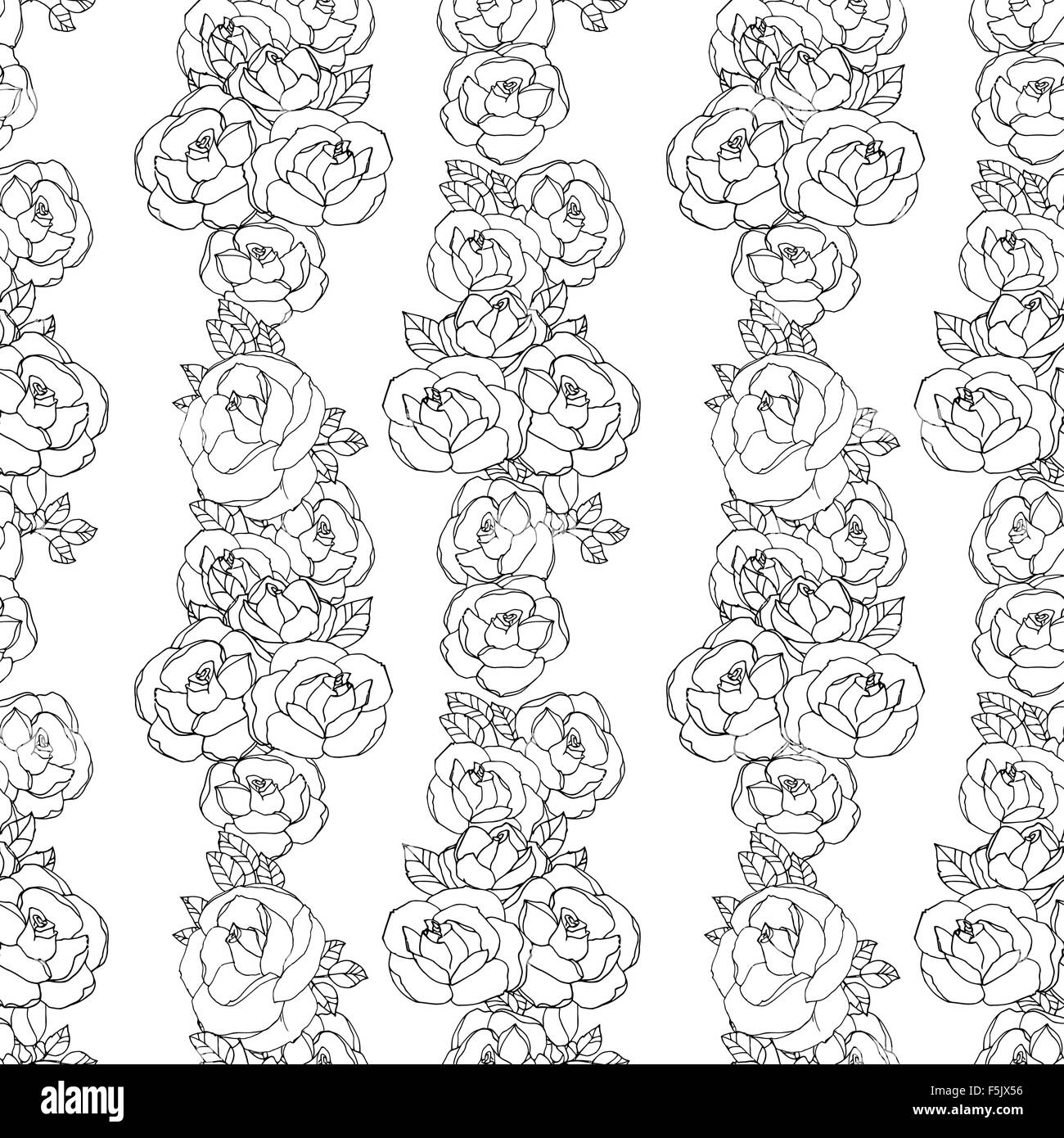 seamless pattern with roses Stock Vector Image & Art - Alamy