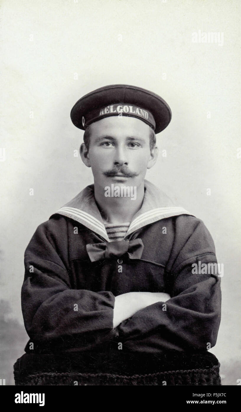 Portrait of a sailor in the Danish ship Helgoland Stock Photo Alamy