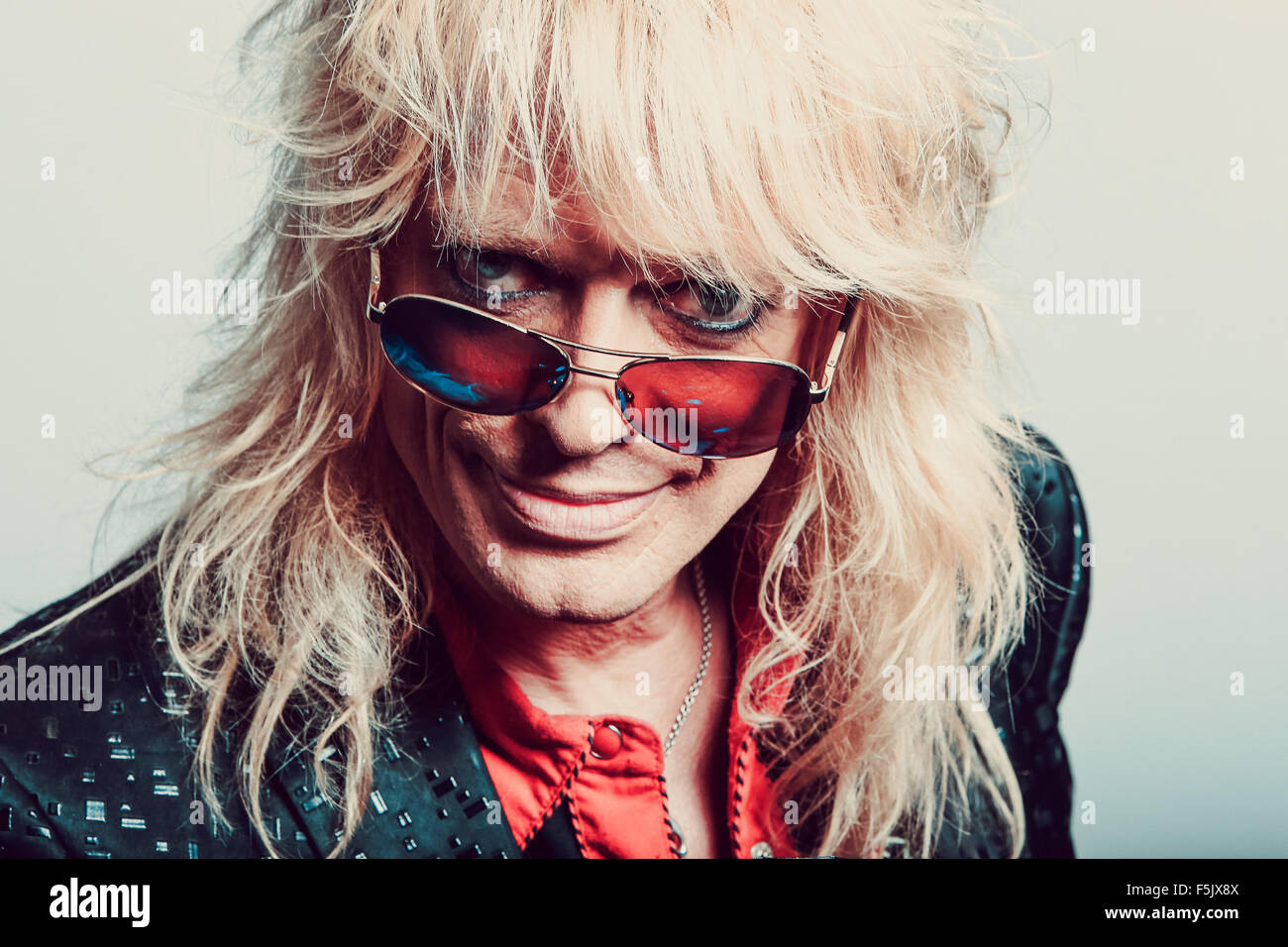 Michael Monroe, the frontman of legendary rock group Hanoi Rocks  Featuring: Michael Monroe Where: Helsinki, Finland When: 04 Sep 2015 Stock Photo