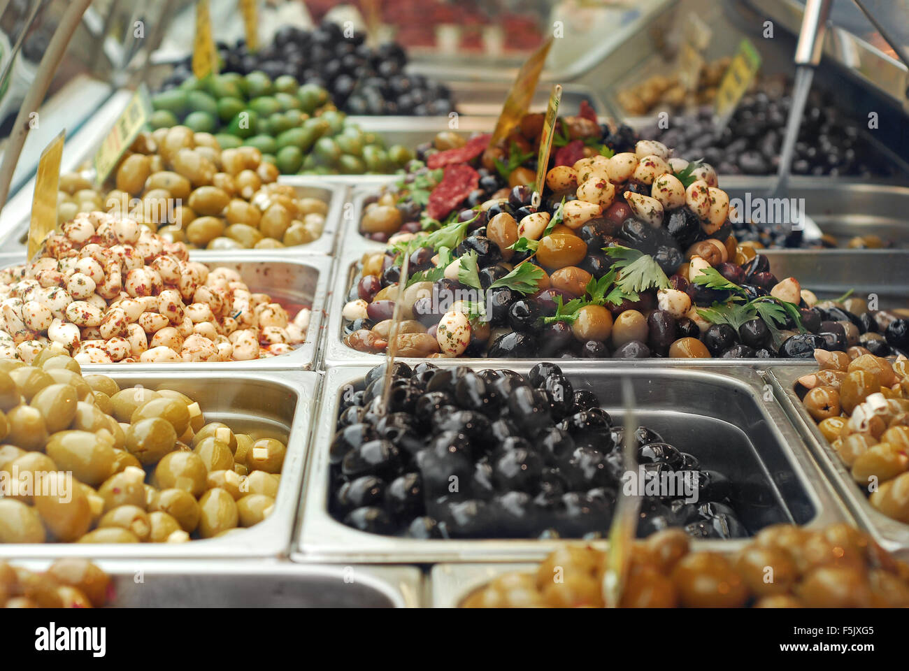 olive market in Vienna Stock Photo Alamy