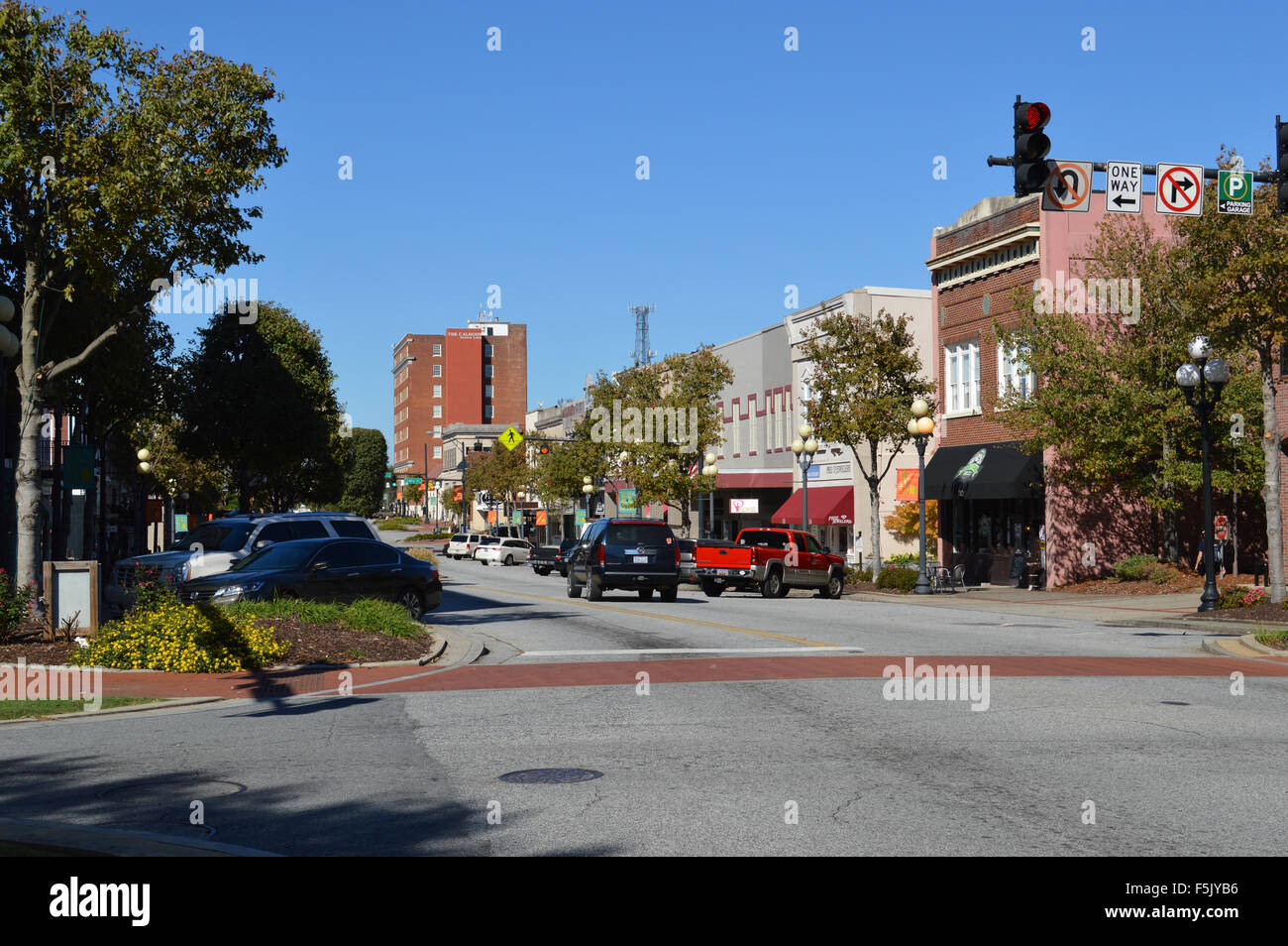 Main Street in Anderson, South Carolina, USA Stock Photo Alamy