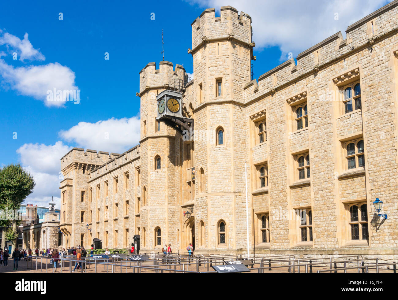 The Jewel House built in the west wing of the Waterloo Barracks in the Tower of London City of London England GB UK EU Europe Stock Photo