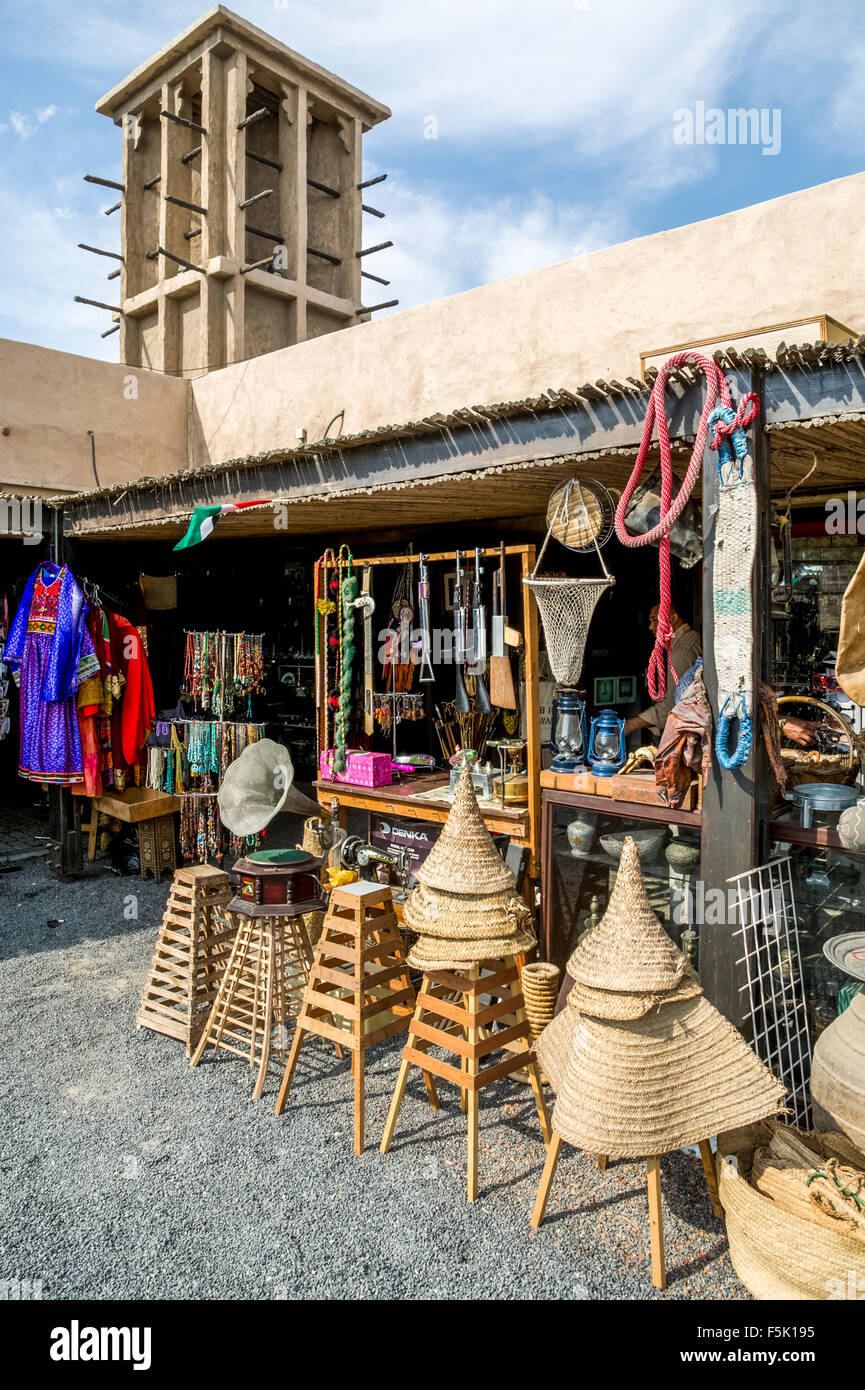 Dubai Heritage Village, souvenir stall Stock Photo Alamy