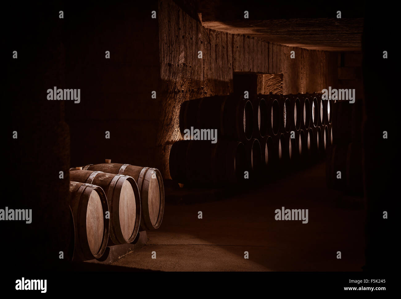 Barrels in Wine CellarBordeaux Vineyard Stock Photo Alamy