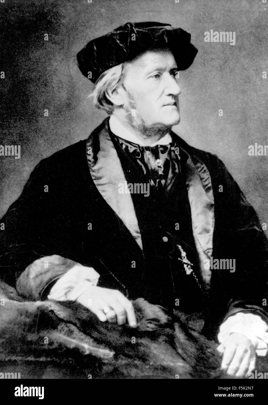 RICHARD WAGNER (1813-1883) German operatic composer about 1868 Stock Photo