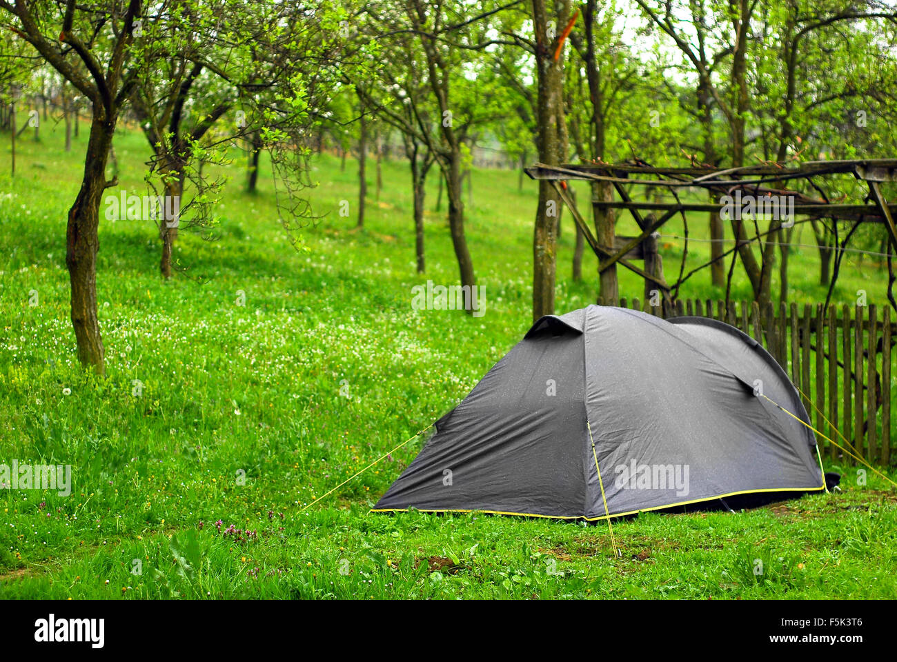 eco tourism, camping in the countryside Stock Photo