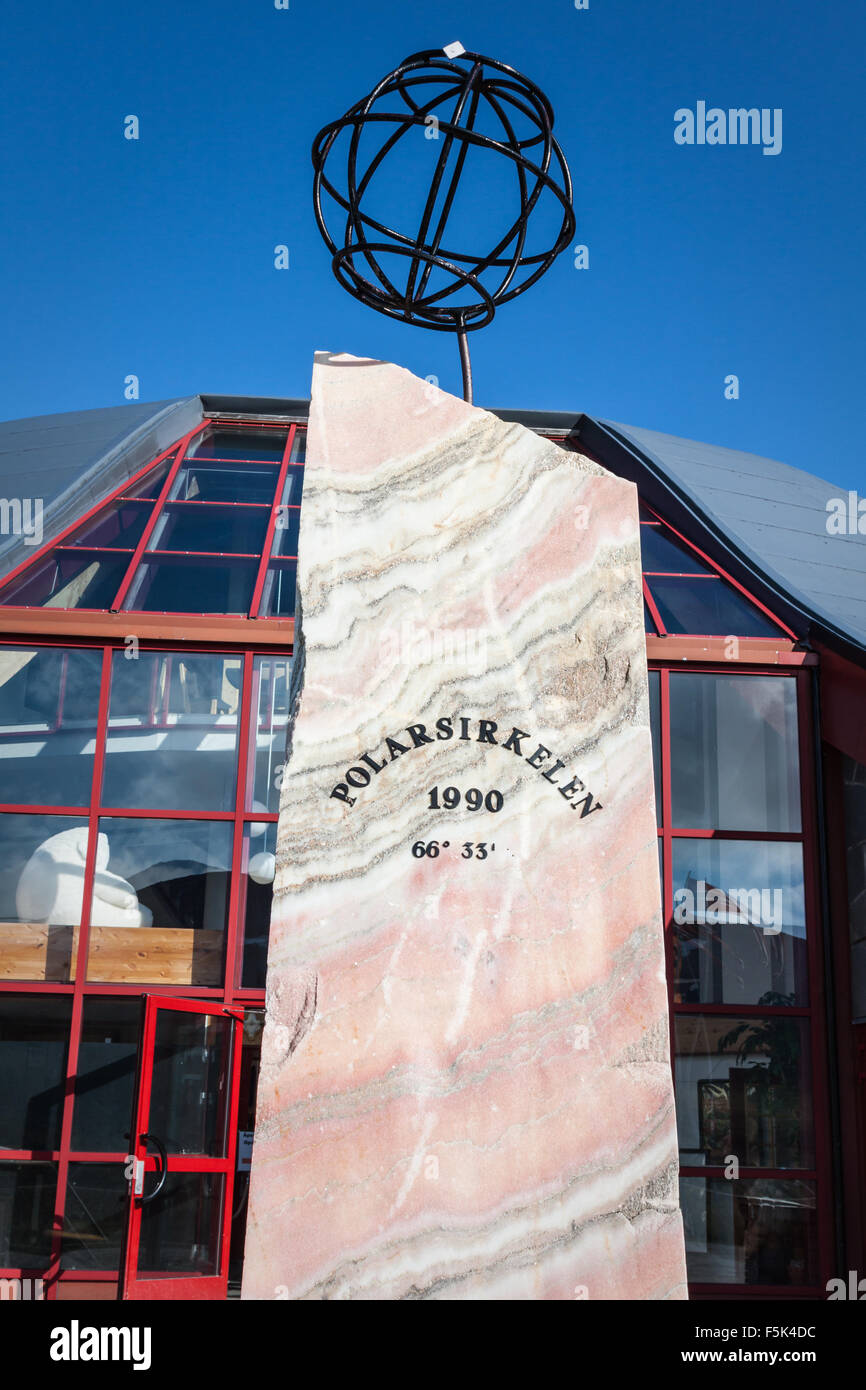 NORWAY A large wooden compass marks the Arctic Circle Stock Photo Alamy