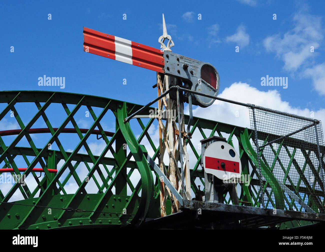 Semaphore signals, Alresford, Mid Hants Railway, Hampshire, England, UK Stock Photo