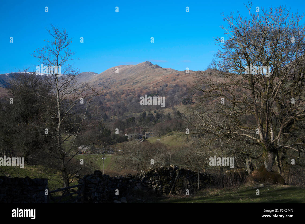 Helm Crag and Easedale Grasmere Cumbria England Stock Photo Alamy