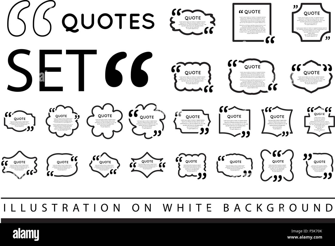 Quote blank template Stock Vector Image &amp; Art - Alamy