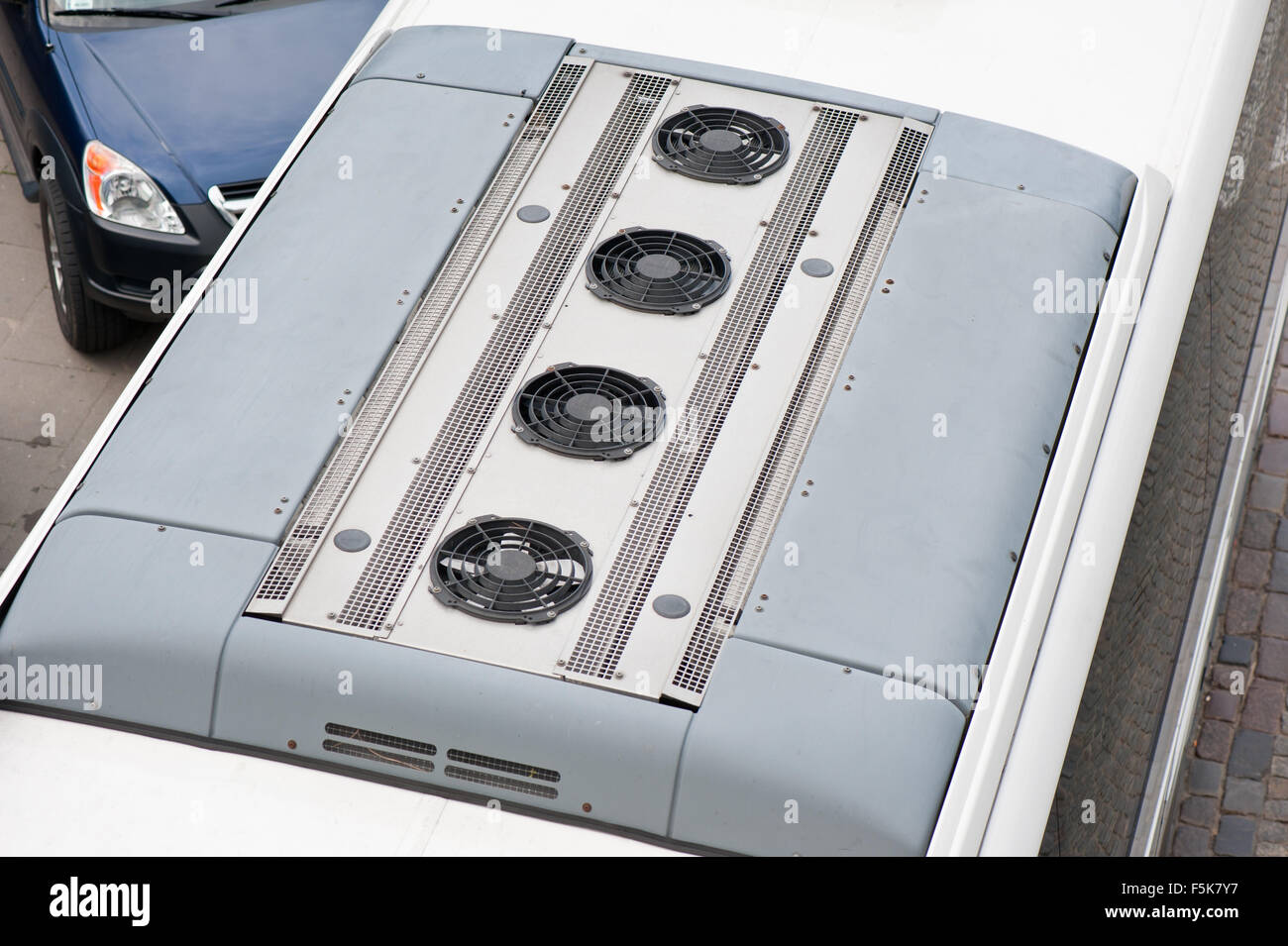 Tourist bus rooftop ventilator, air conditioner unit, comfort heat control element, cooling