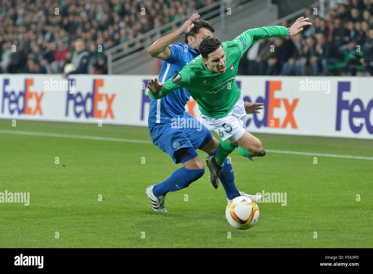 Fanion Europa League 2015 - ASSE Saint-Étienne Vs DNIPRO DNIEPR, Supporter Français