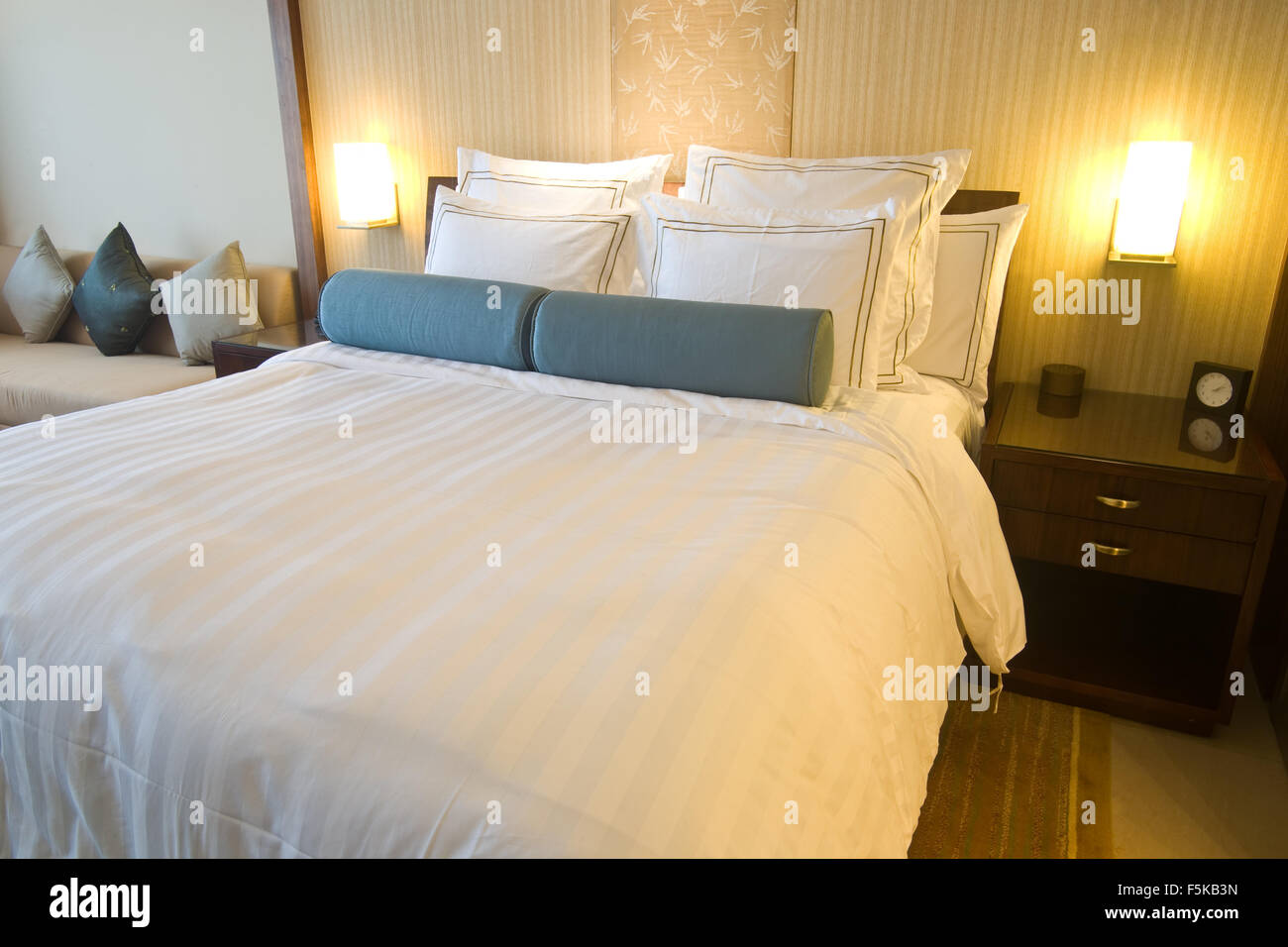 Luxurious hotel room Stock Photo