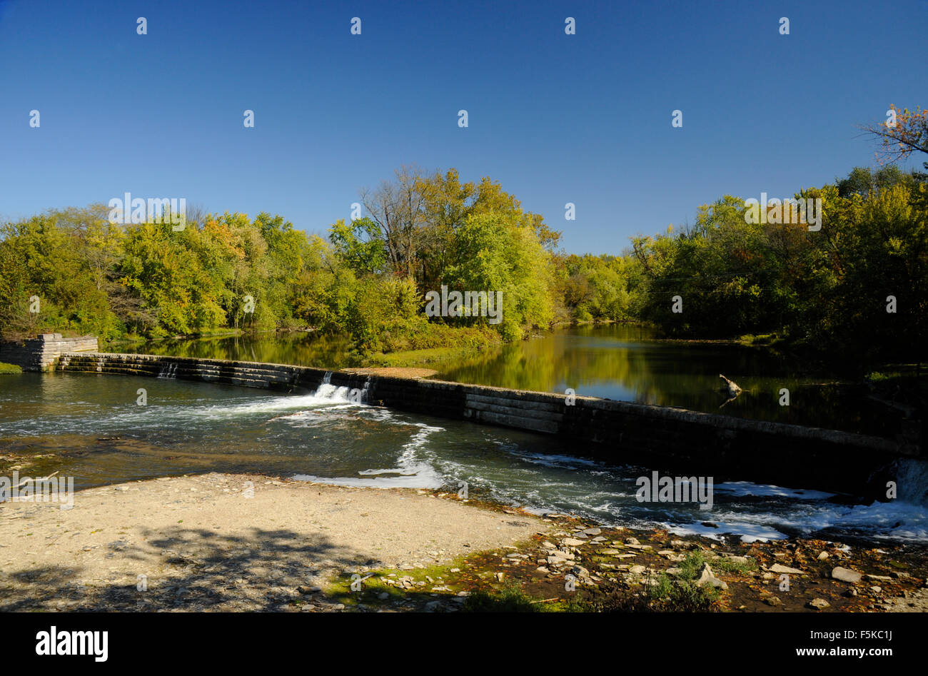 Dam on the Big Blue River, Edinburgh, Indiana Stock Photo Alamy