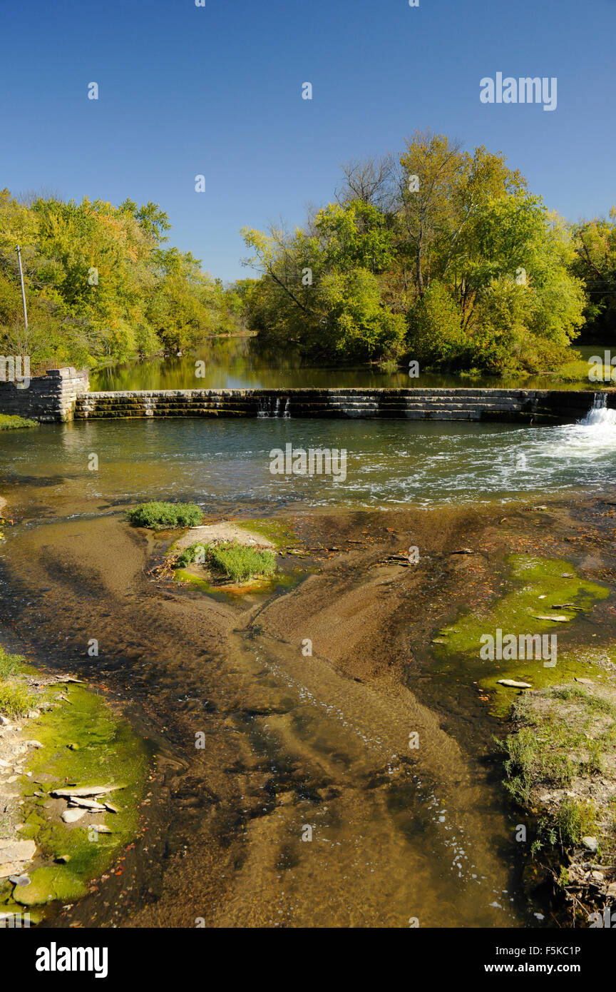 Dam on the Big Blue River, Edinburgh, Indiana Stock Photo - Alamy