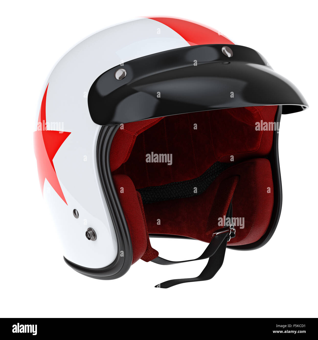 Protectors for sports motorcycle helmet Stock Photo