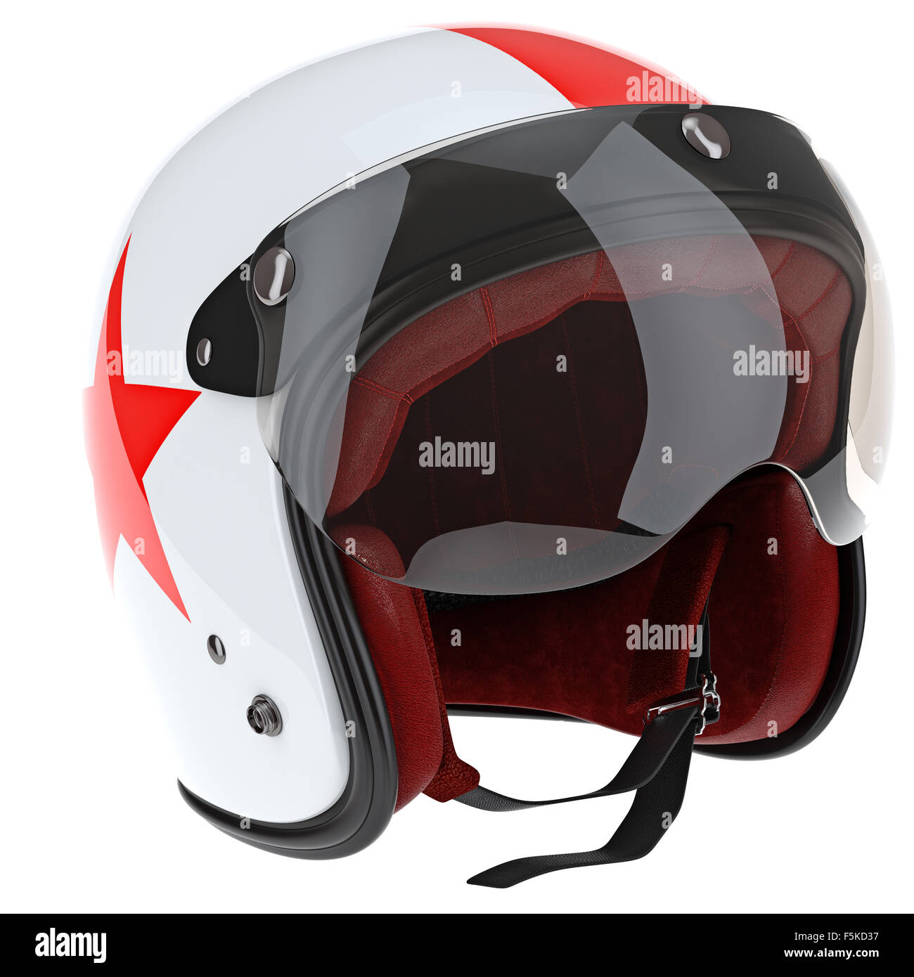 Motorcycle helmet with glass protection Stock Photo Alamy
