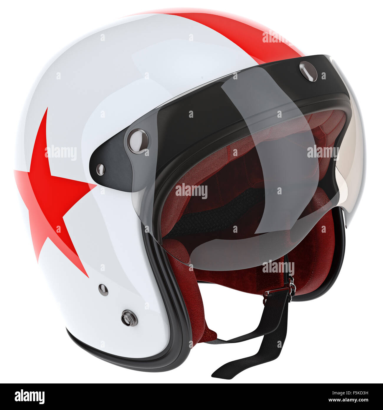 Helmet with glass protection for motorcyclists Stock Photo Alamy