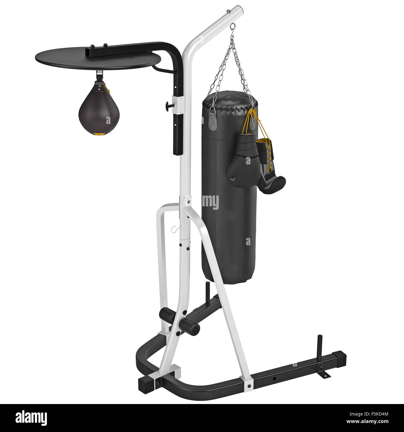 Set punching bag hanging on the rack Stock Photo Alamy