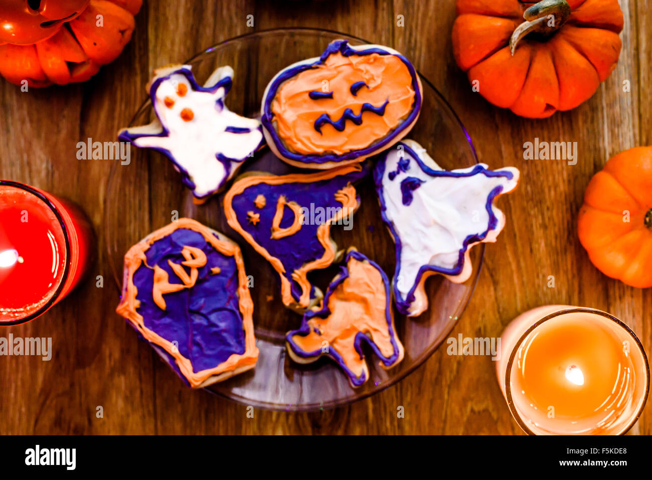 Homemade Halloween Cookies Stock Photo