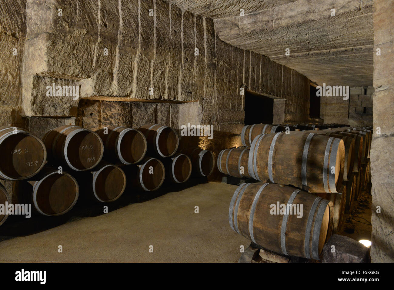 Barrels in Wine CellarBordeaux Vineyard Stock Photo Alamy