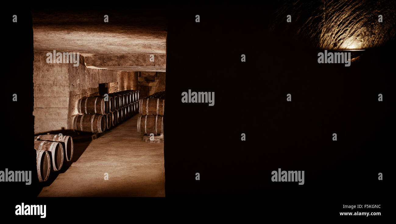 Barrels in Wine CellarBordeaux Vineyard Stock Photo Alamy