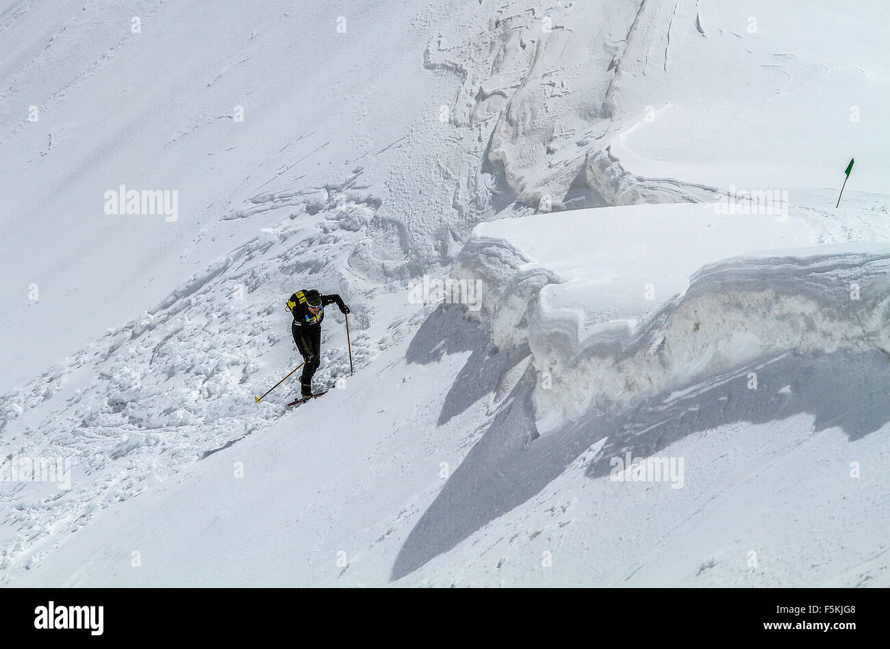 Italy Piedmont val Formazza ski mountaineering in Valle Formazza Stock Photo