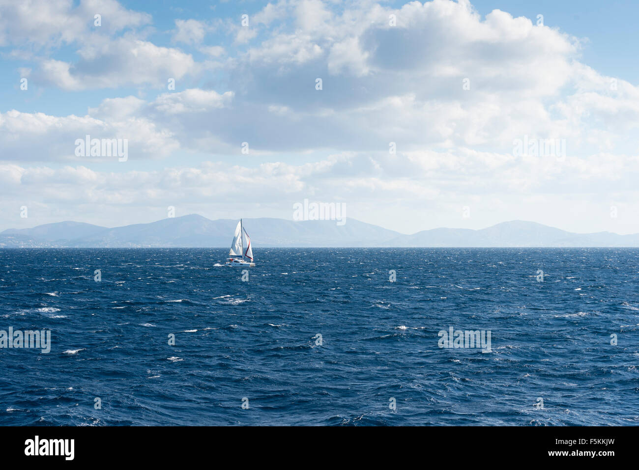 sailboat sailing ship in the Aegean sea Stock Photo - Alamy