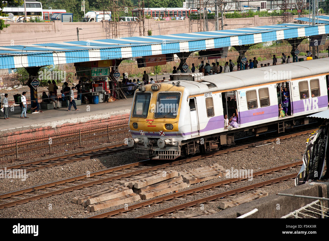 The image of Local train was taken in Mumbai, Maharashtra, India Stock Photo