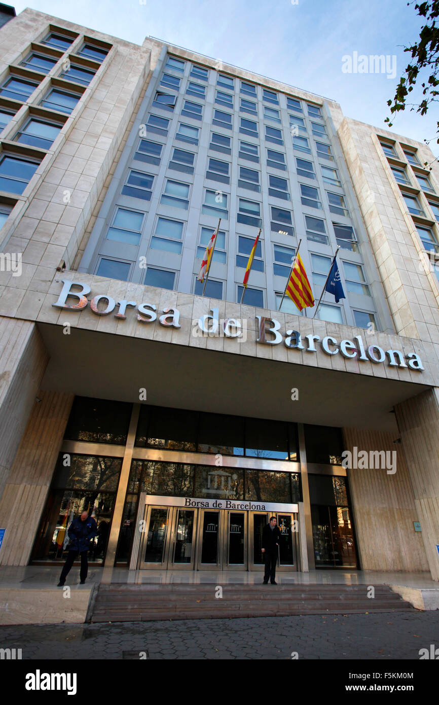 Stock market in Barcelona. Bolsa de Barcelona. Borsa de Barcelona Stock  Photo - Alamy