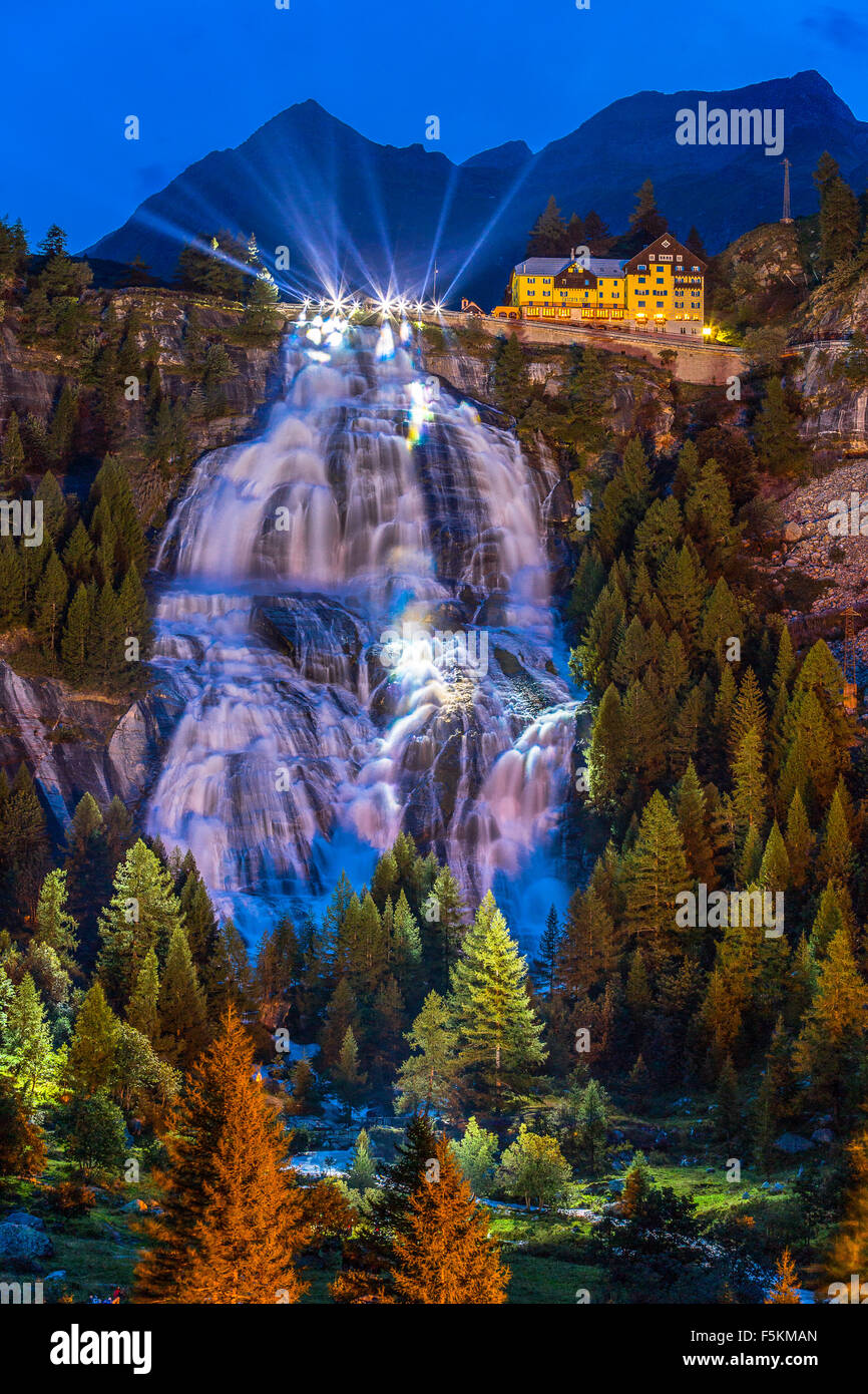 Italy Piedmont Val Formazza Toce Waterfall Stock Photo - Alamy