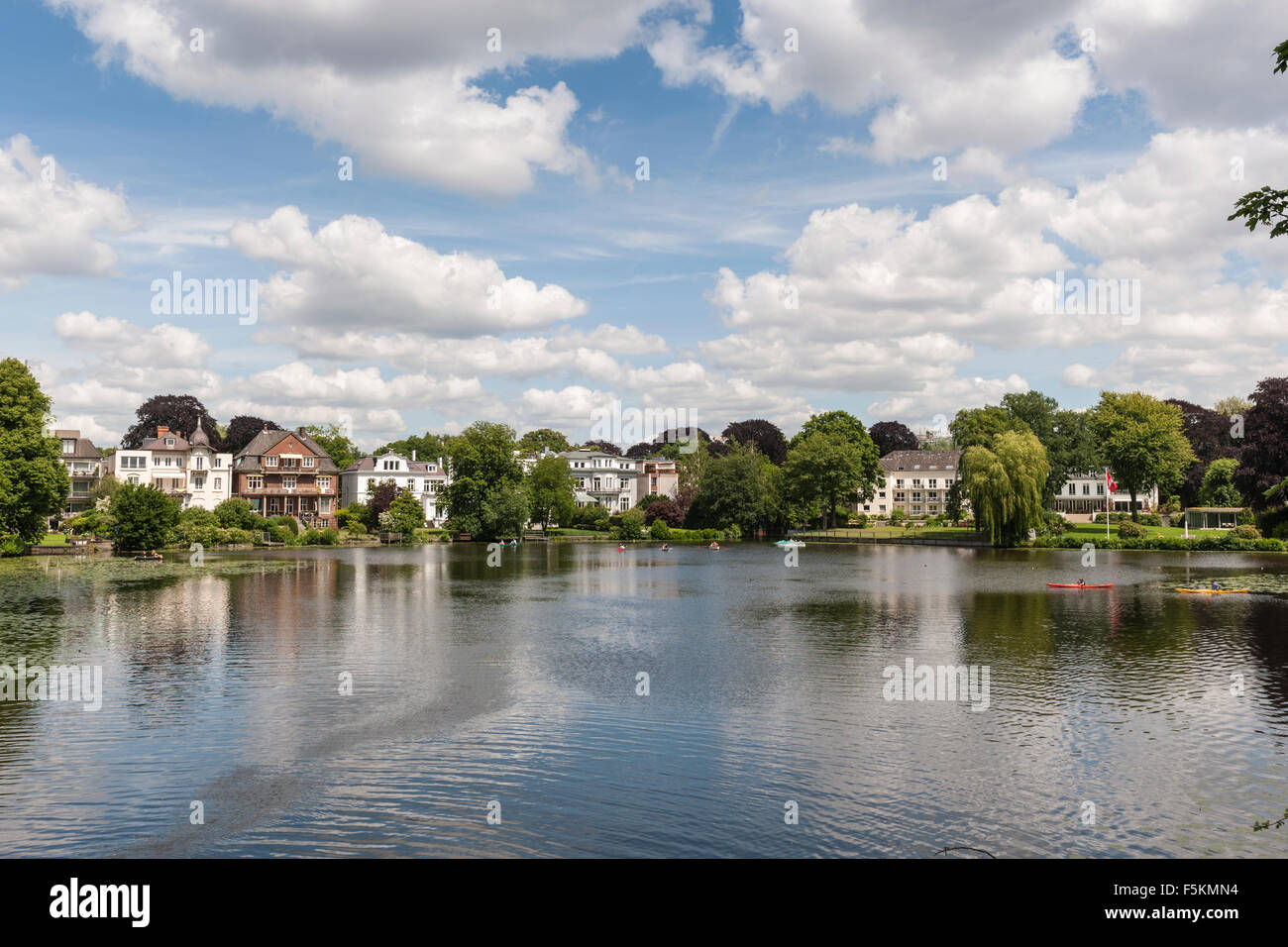 Real estate at alster lake, Hamburg, Germany Stock Photo Alamy
