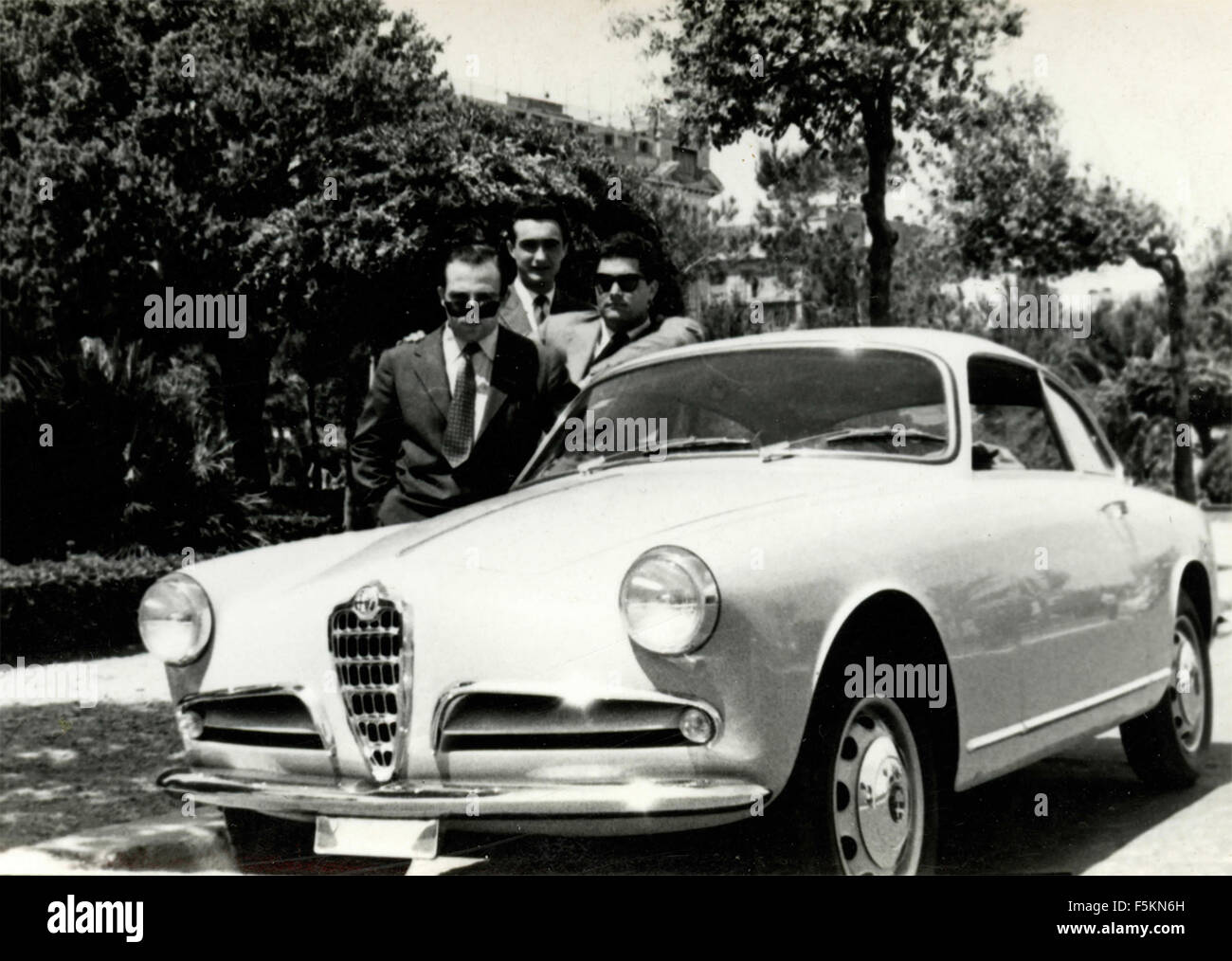 A car Alfa Romeo Giulietta Coupe White, Italy Stock Photo
